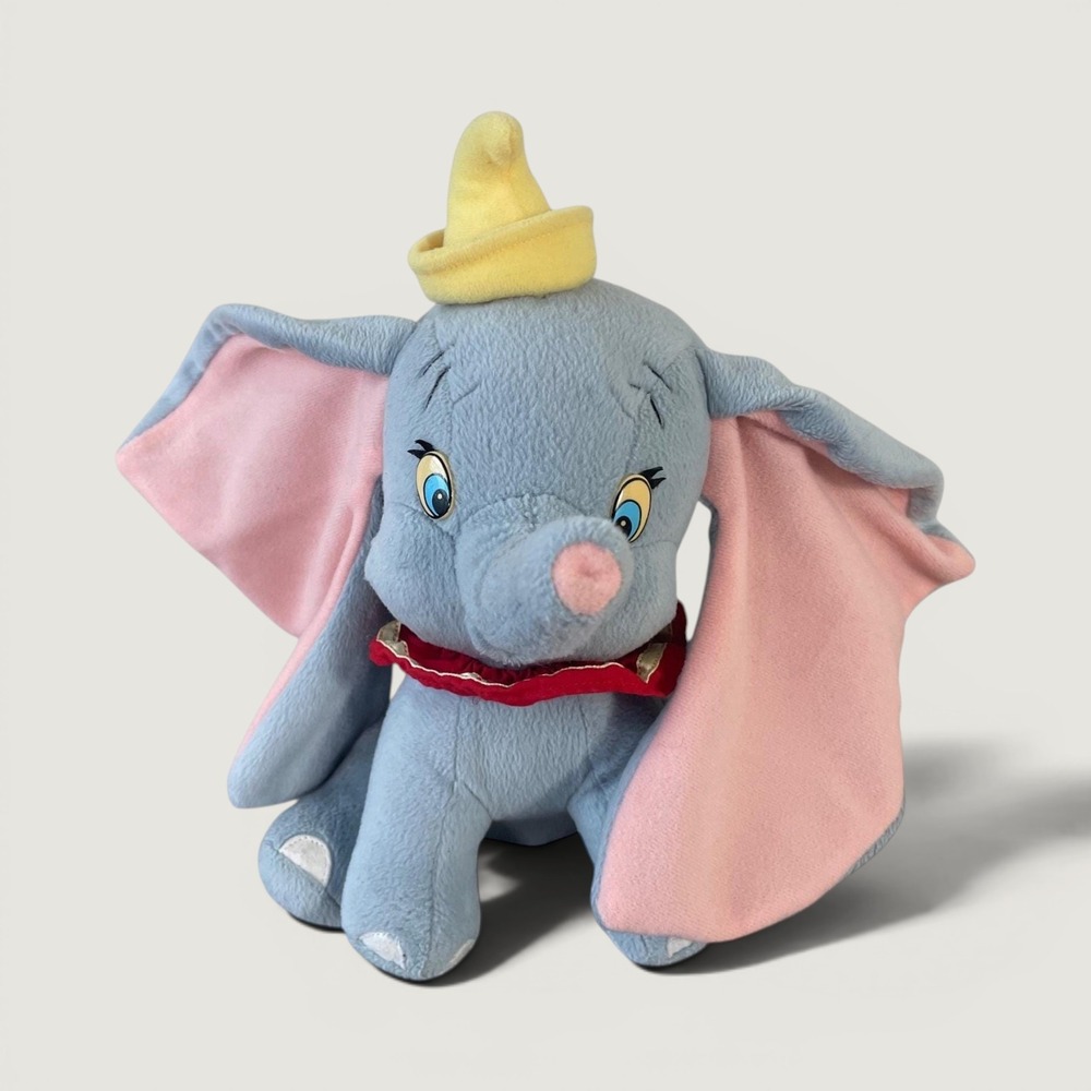 Vintage Disney Dumbo Flying Elephant Plush Toy Applause 9" 1980s 1990s